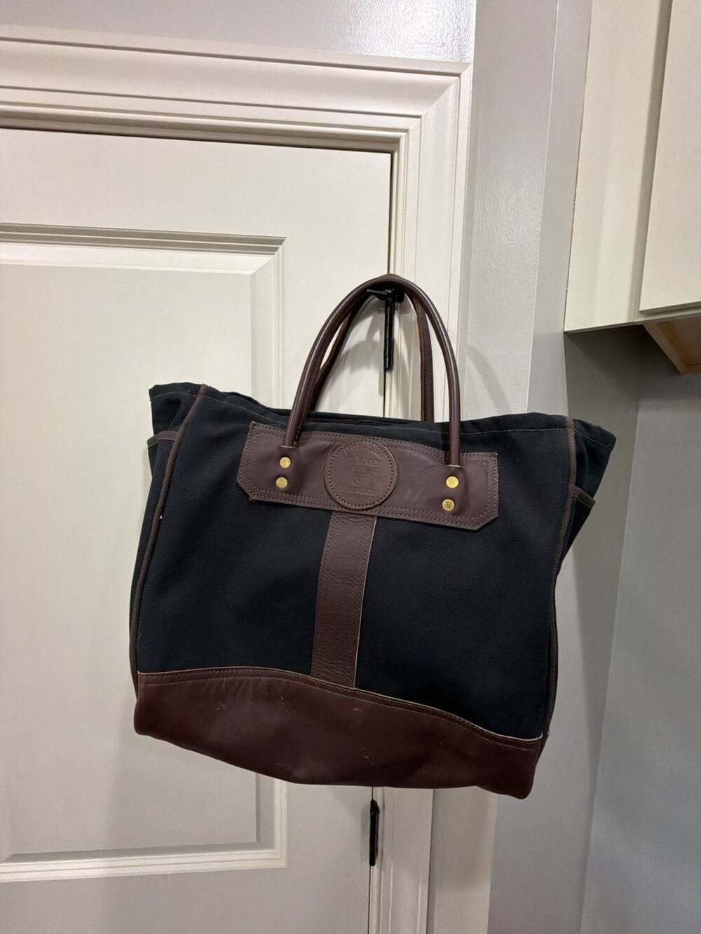 Duluth Pack St. Mary Land & Exploration Company Canvas and Leather Tote Bag